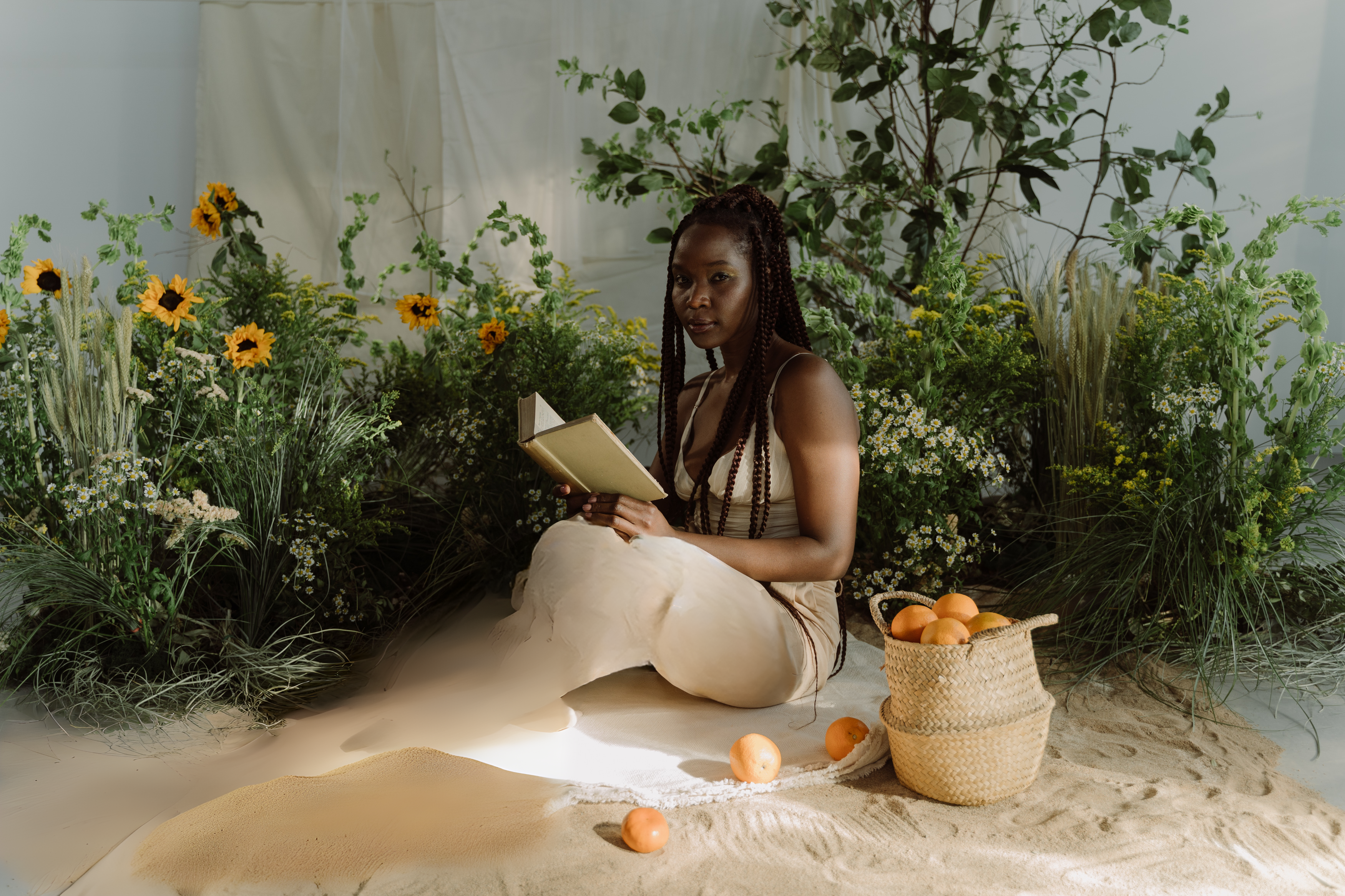 Woman holding a Book